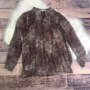 BCBGeneration Mauve Mist Print Button-Up - Small
